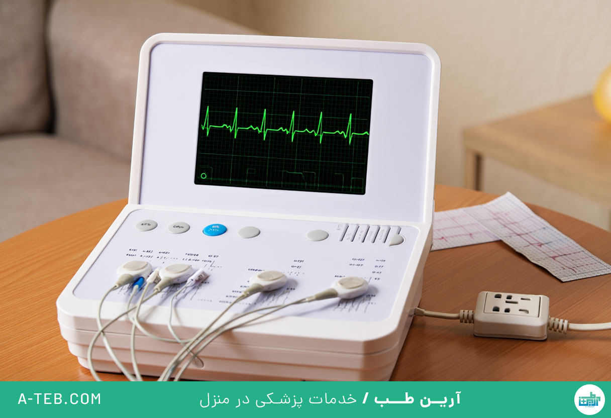 نوار قلب در منزل آجودانیه