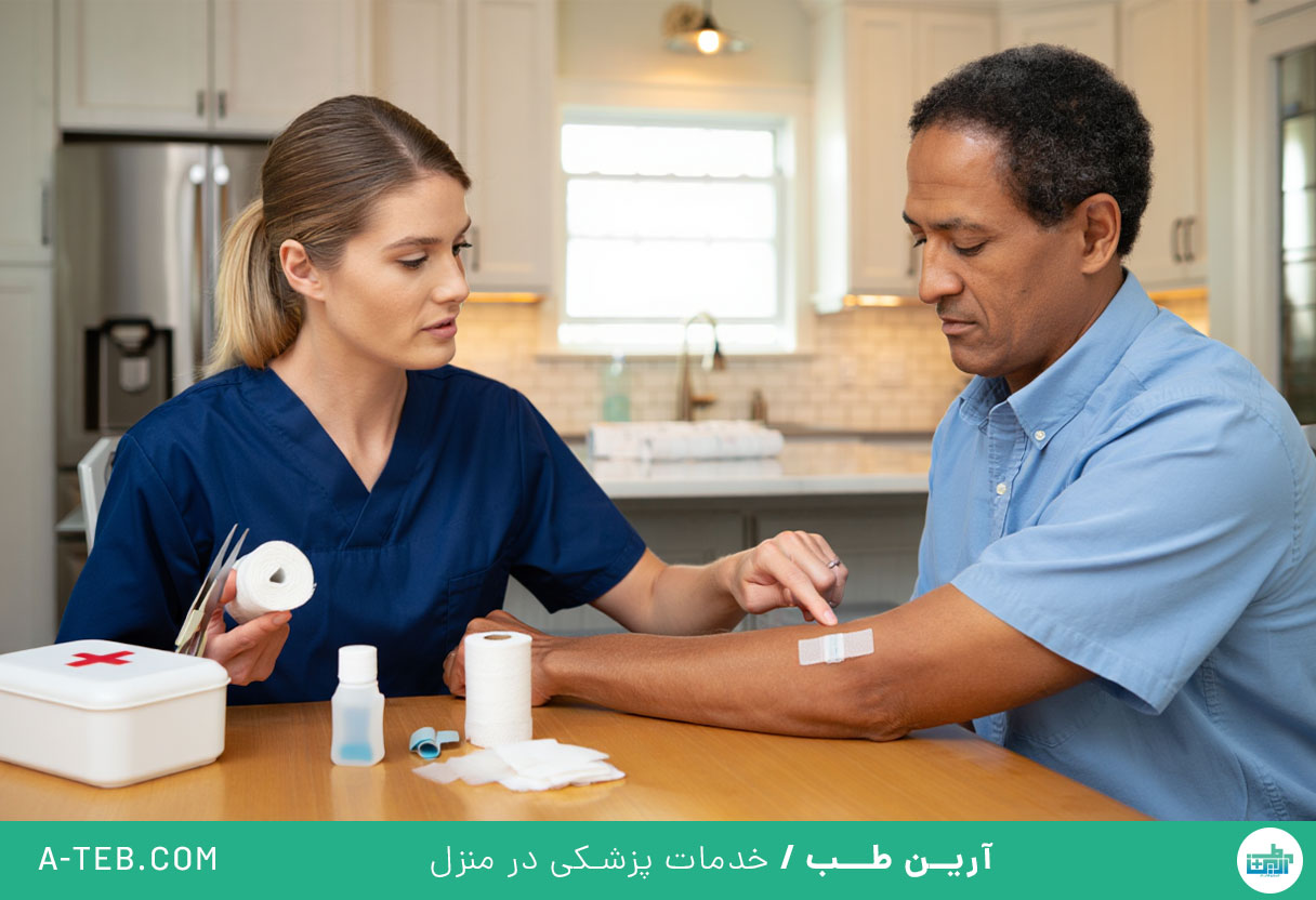 پانسمان زخم در منزل لواسان